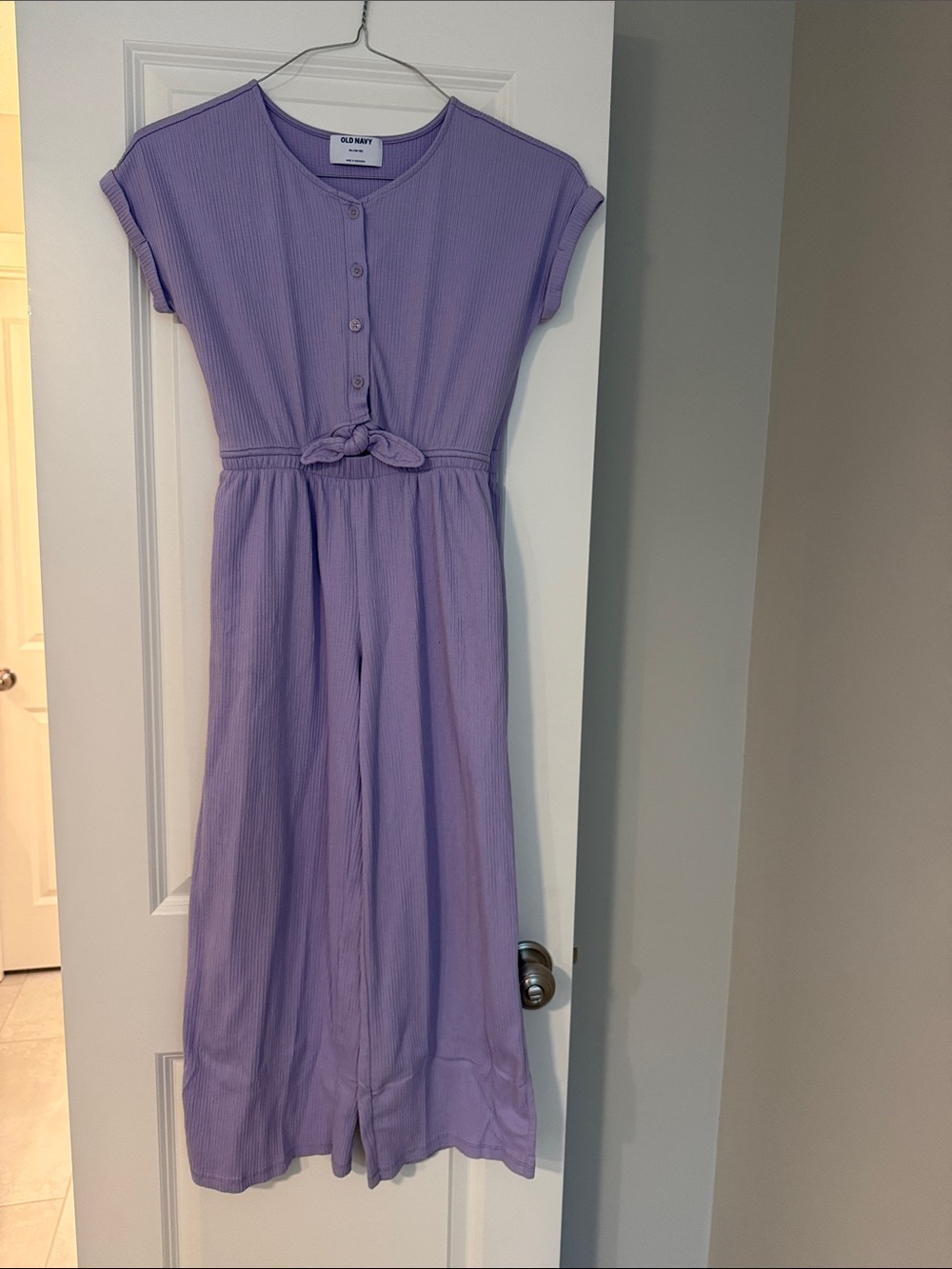 Old Navy Lavender Button-Front Jumpsuit